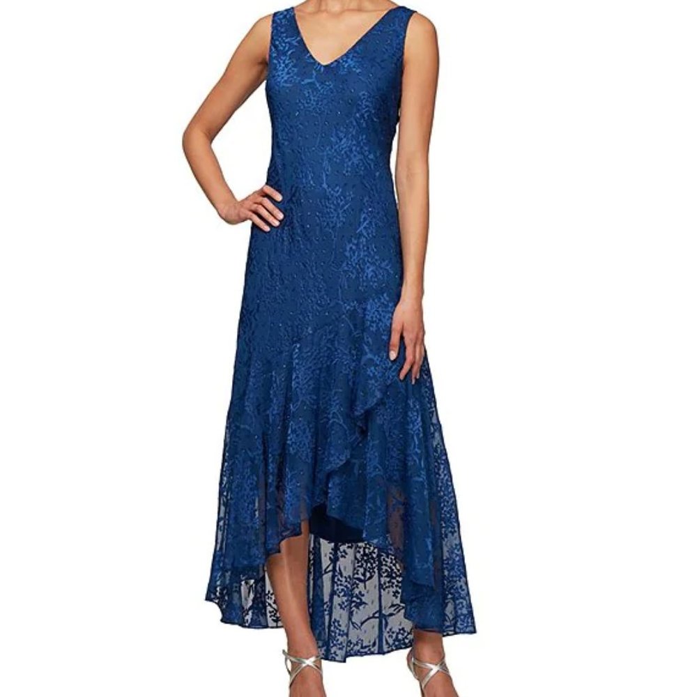 Special Occasion Dress, size 16, Blue, Alex Evenings